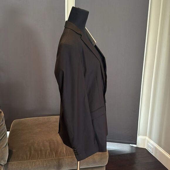 Men’s Black Slim Fit Suit Jacket One Button Notched Lapels Size 40 NWT - Picture 3 of 8